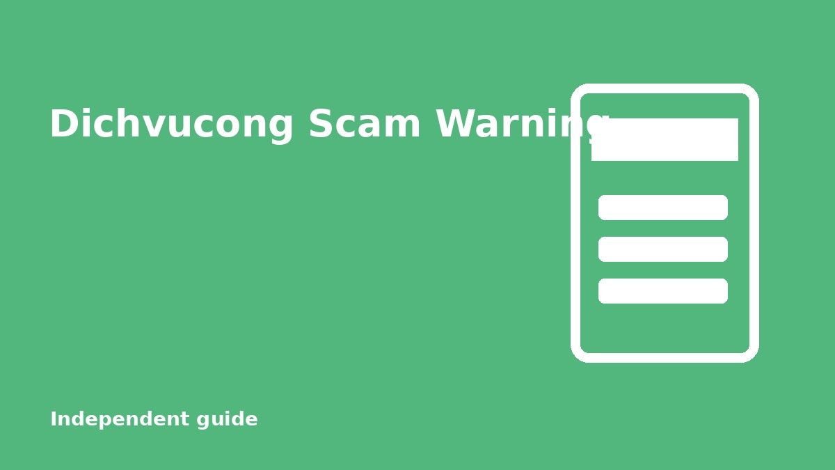 Dichvucong Gov Scam and Fake Login Warning